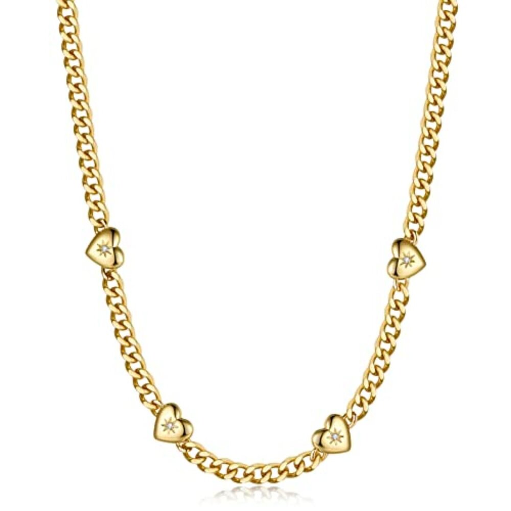 Natural Freshwater Baroque Pearl Necklace 14K Gold Plated Dainty Choker Necklace